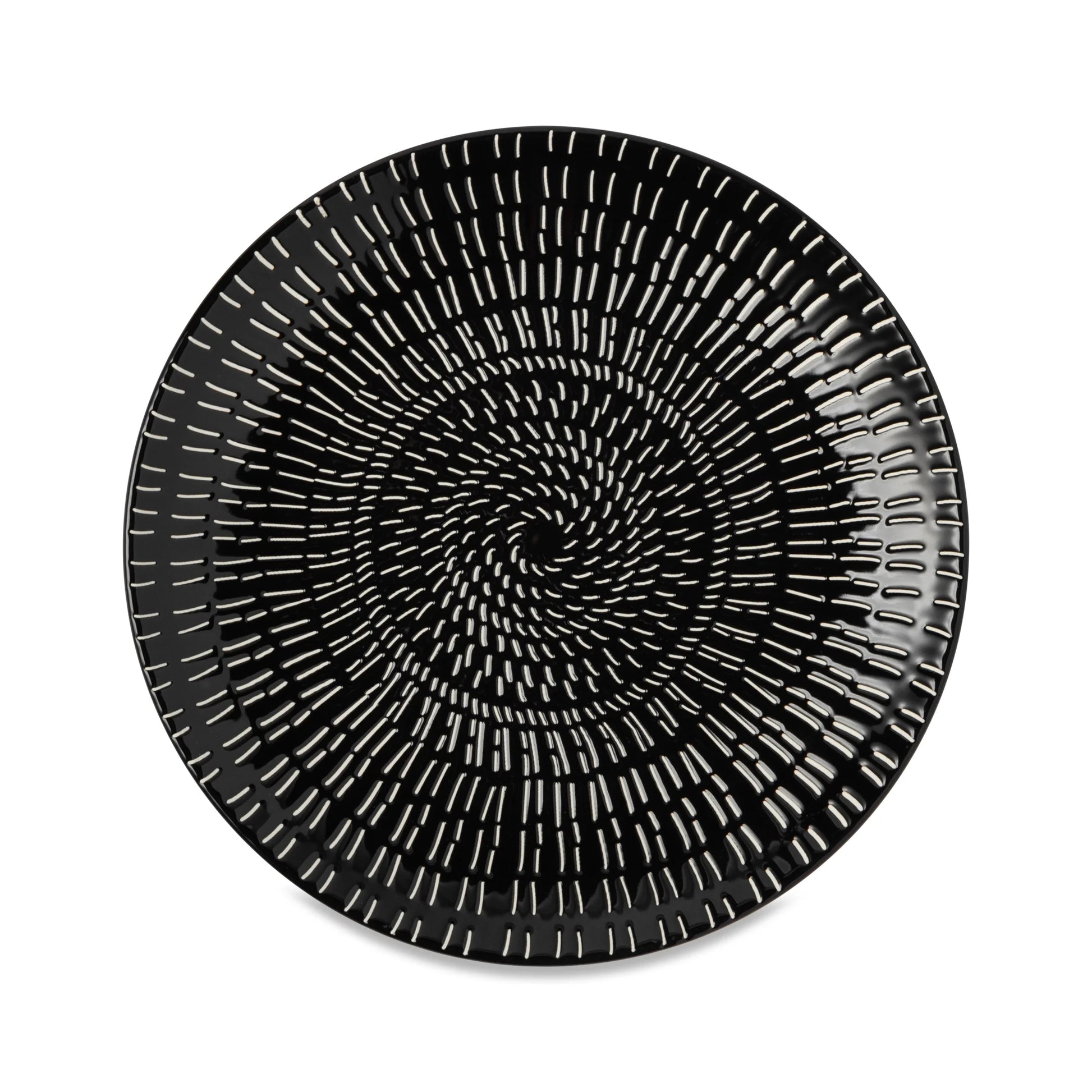 Thyme & Table Maddox Collection 12-Piece Stoneware Dinnerware Set, Service for 4, Teal/Black, Microwave & Dishwasher Safe