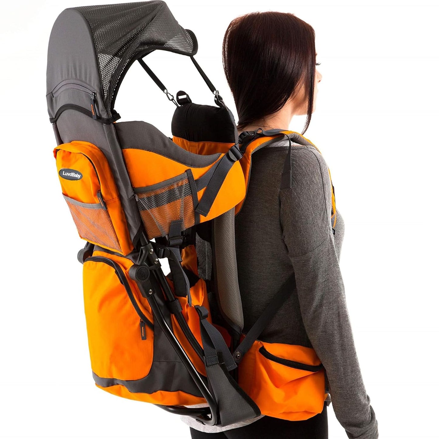 Hiking Baby Carrier Backpack, Comfortable Toddler/Baby Carrier with Diaper Pad, Insulated Pocket, Rain & Sun Hood, Fits Kids Up to 40 lbs