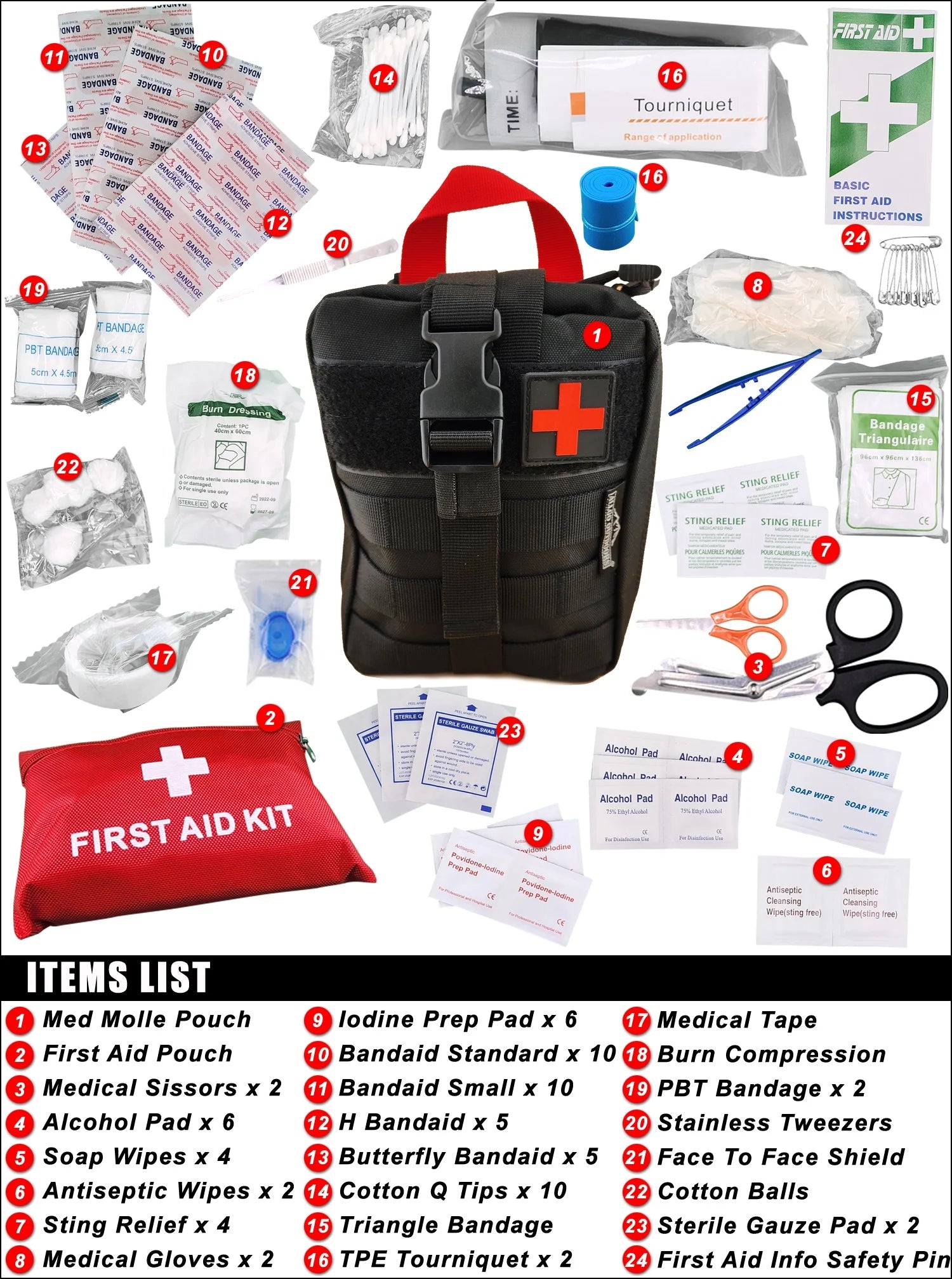 Ultimate Survival & Medical Kit 35L Bug Out Bag Backpack, Black – Pre-Packed Emergency Gear, Fits Most Adults