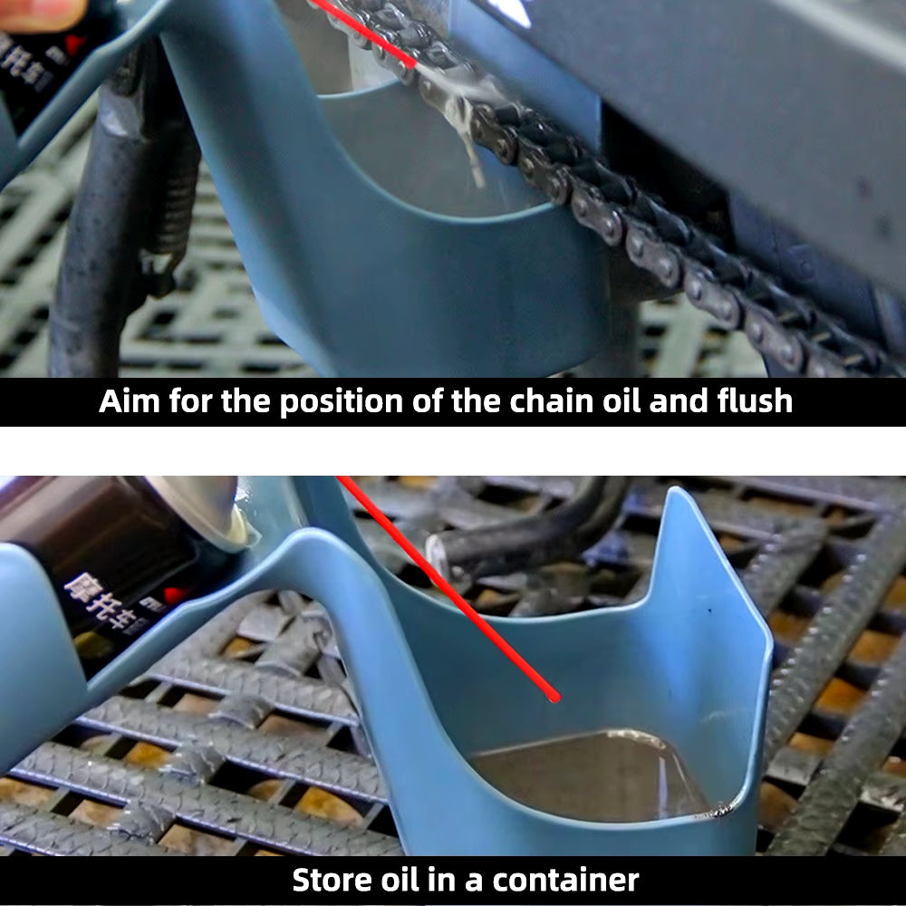 MotoGuard Motorcycle & Bicycle Chain Oil Storage Tool Box with Brush