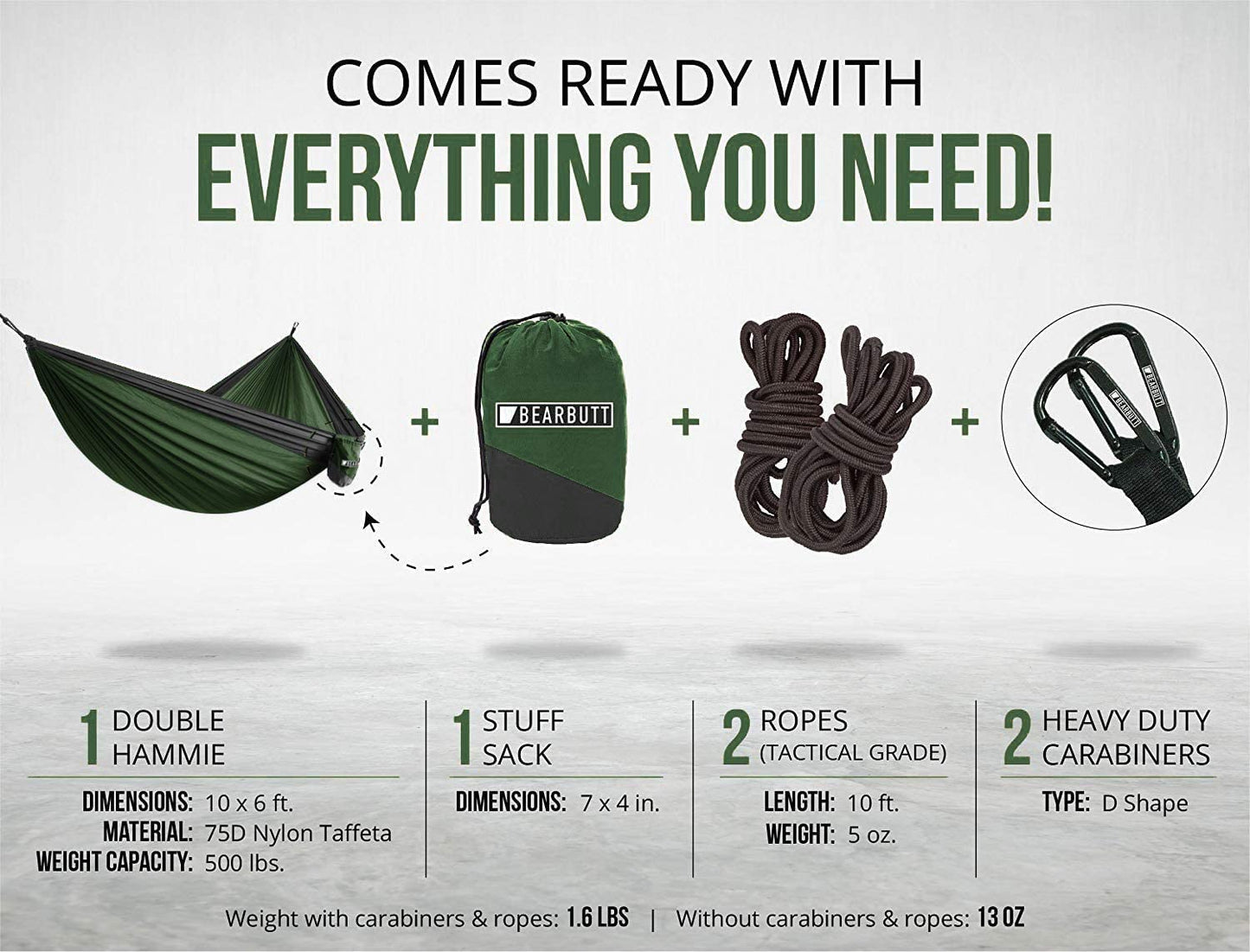 TrailBlaze Portable Double Hammock with Mosquito Net & 2x10ft Straps – 600lbs Capacity, Lightweight 2-Person Hammock Tent for Camping, Backpacking, Hiking