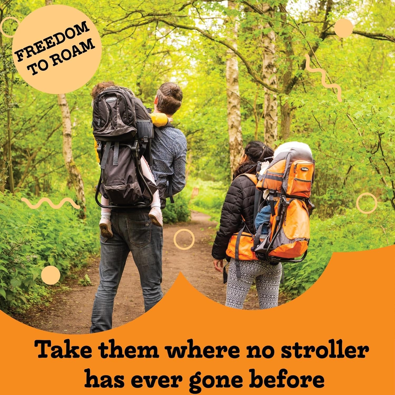 Hiking Baby Carrier Backpack, Comfortable Toddler/Baby Carrier with Diaper Pad, Insulated Pocket, Rain & Sun Hood, Fits Kids Up to 40 lbs