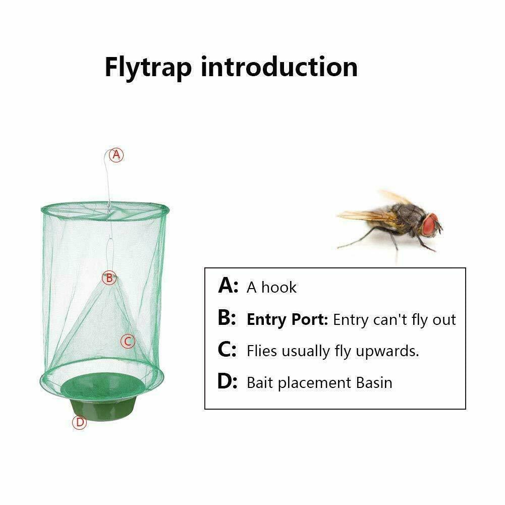 Sgt Motards Ranch Fly Trap Net – Reusable Outdoor Insect Cage, Non-Toxic Fly Control for Horses, Cows, Stables & Farms