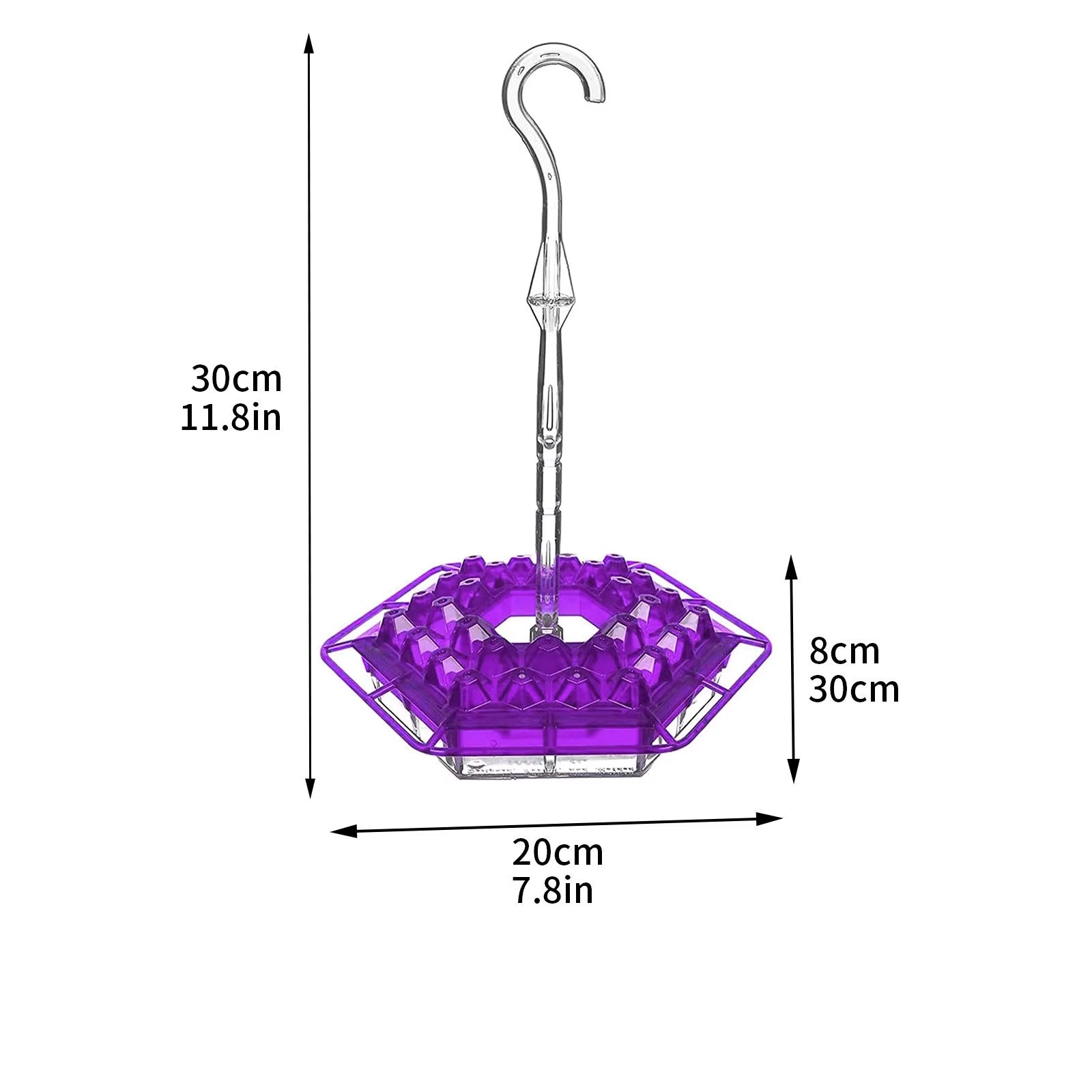 1pc Hexagonal Hanging Wild Bird Feeder with Hook, Hummingbird Feeder & Water Dispenser, Fits Gardens & Outdoor Spaces