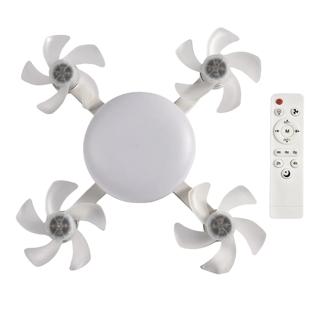 Sgt Motards 2-in-1 Cordless Hanging Fan with LED Lantern – Silent 3-Speed Drone Ceiling Fan, Rechargeable, for Camping, Bedroom, Dining Room, Living Room