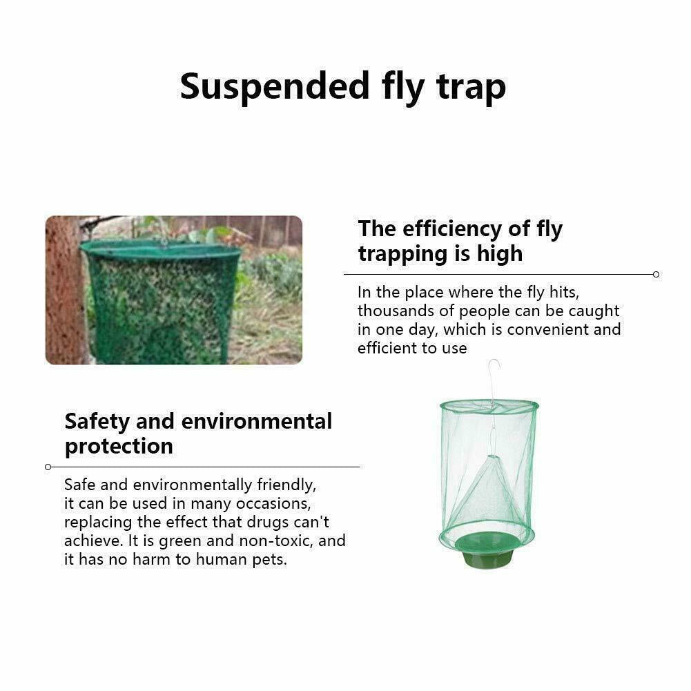 Sgt Motards Ranch Fly Trap Net – Reusable Outdoor Insect Cage, Non-Toxic Fly Control for Horses, Cows, Stables & Farms