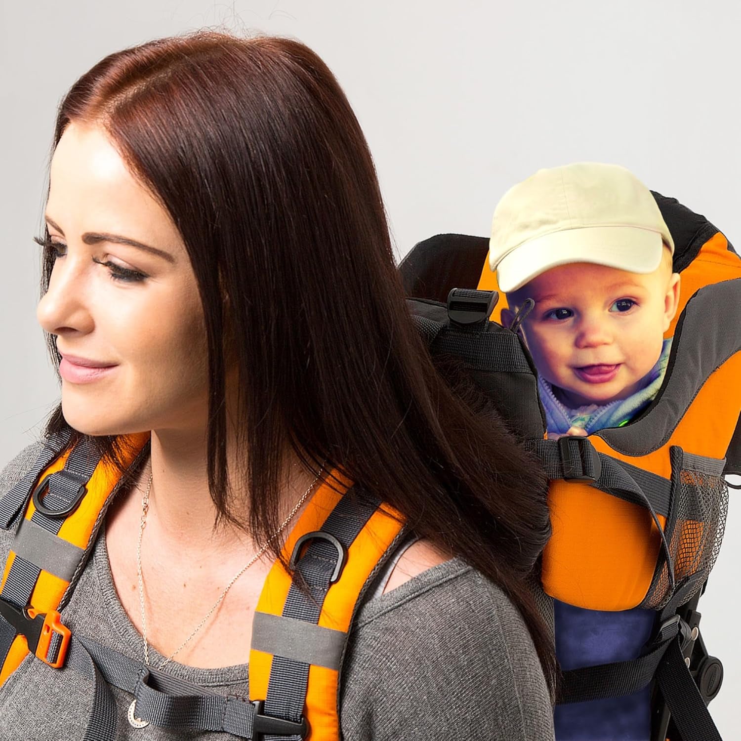 Hiking Baby Carrier Backpack, Comfortable Toddler/Baby Carrier with Diaper Pad, Insulated Pocket, Rain & Sun Hood, Fits Kids Up to 40 lbs
