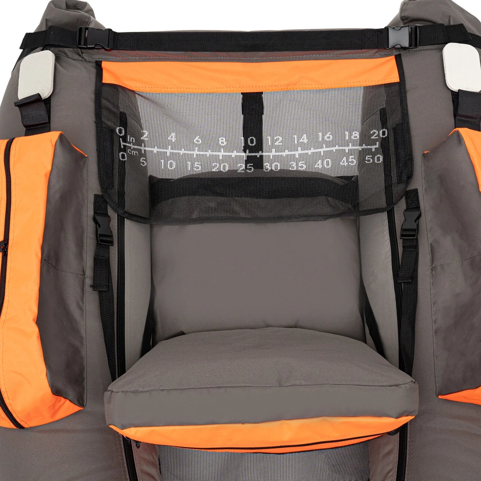 Sgt Motards 5.5ft Portable Inflatable Fishing Boat Raft – 286lb Capacity, Adjustable Backrest (90-180°), Hand Air Pump, Fishing Ruler, for Lakes & Rivers