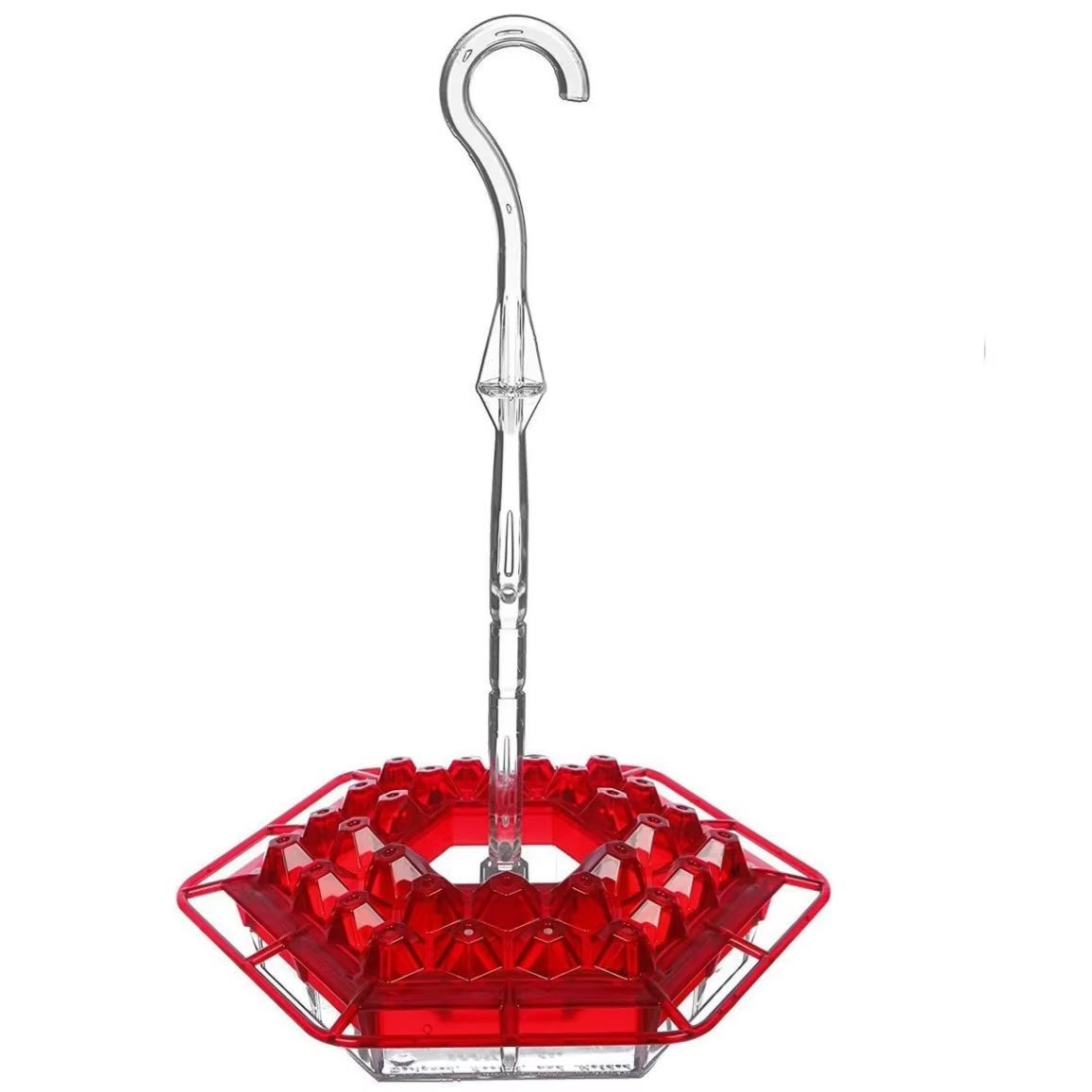 1pc Hexagonal Hanging Wild Bird Feeder with Hook, Hummingbird Feeder & Water Dispenser, Fits Gardens & Outdoor Spaces