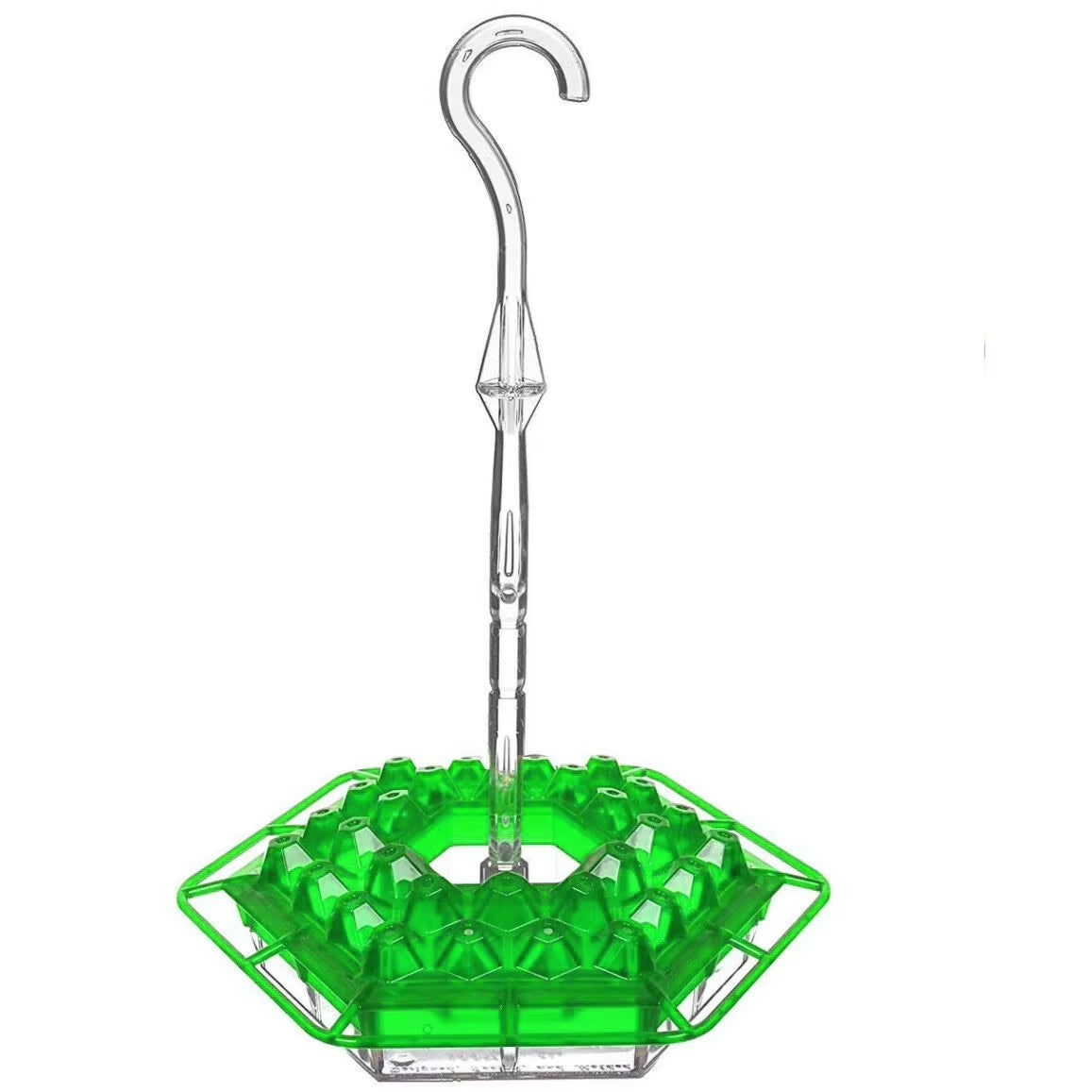 1pc Hexagonal Hanging Wild Bird Feeder with Hook, Hummingbird Feeder & Water Dispenser, Fits Gardens & Outdoor Spaces