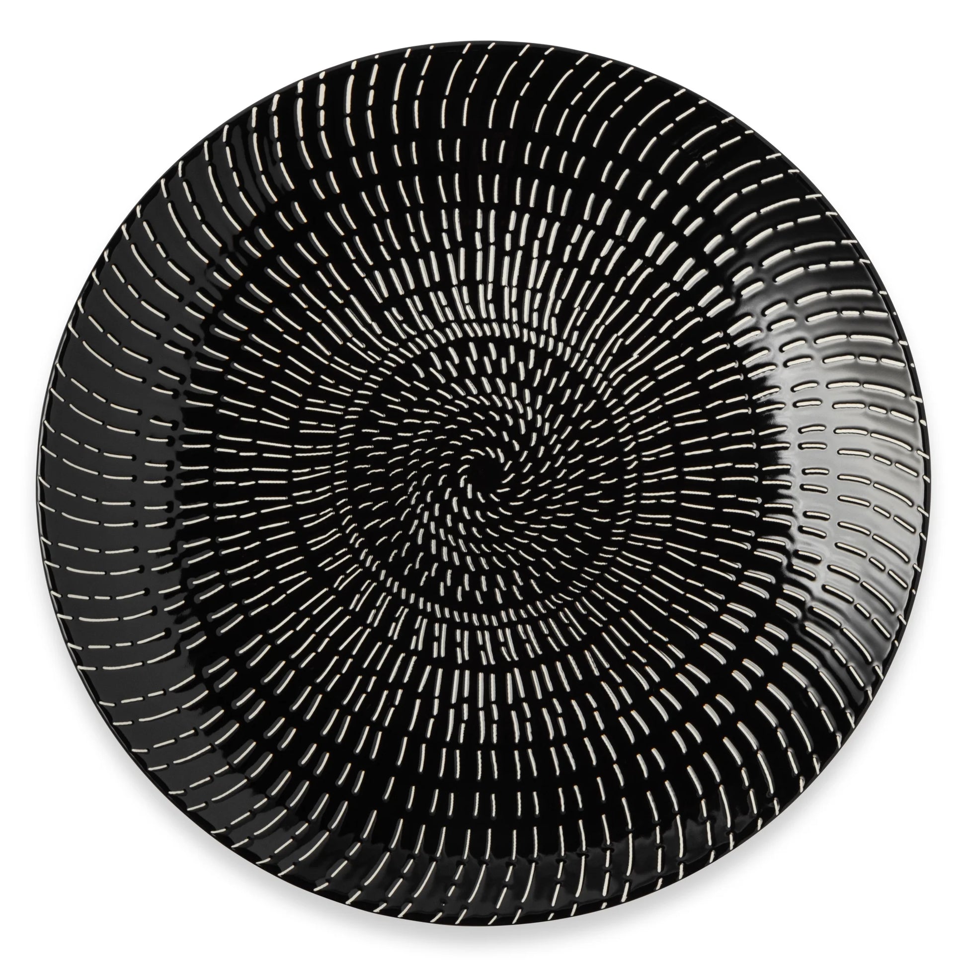 Thyme & Table Maddox Collection 12-Piece Stoneware Dinnerware Set, Service for 4, Teal/Black, Microwave & Dishwasher Safe