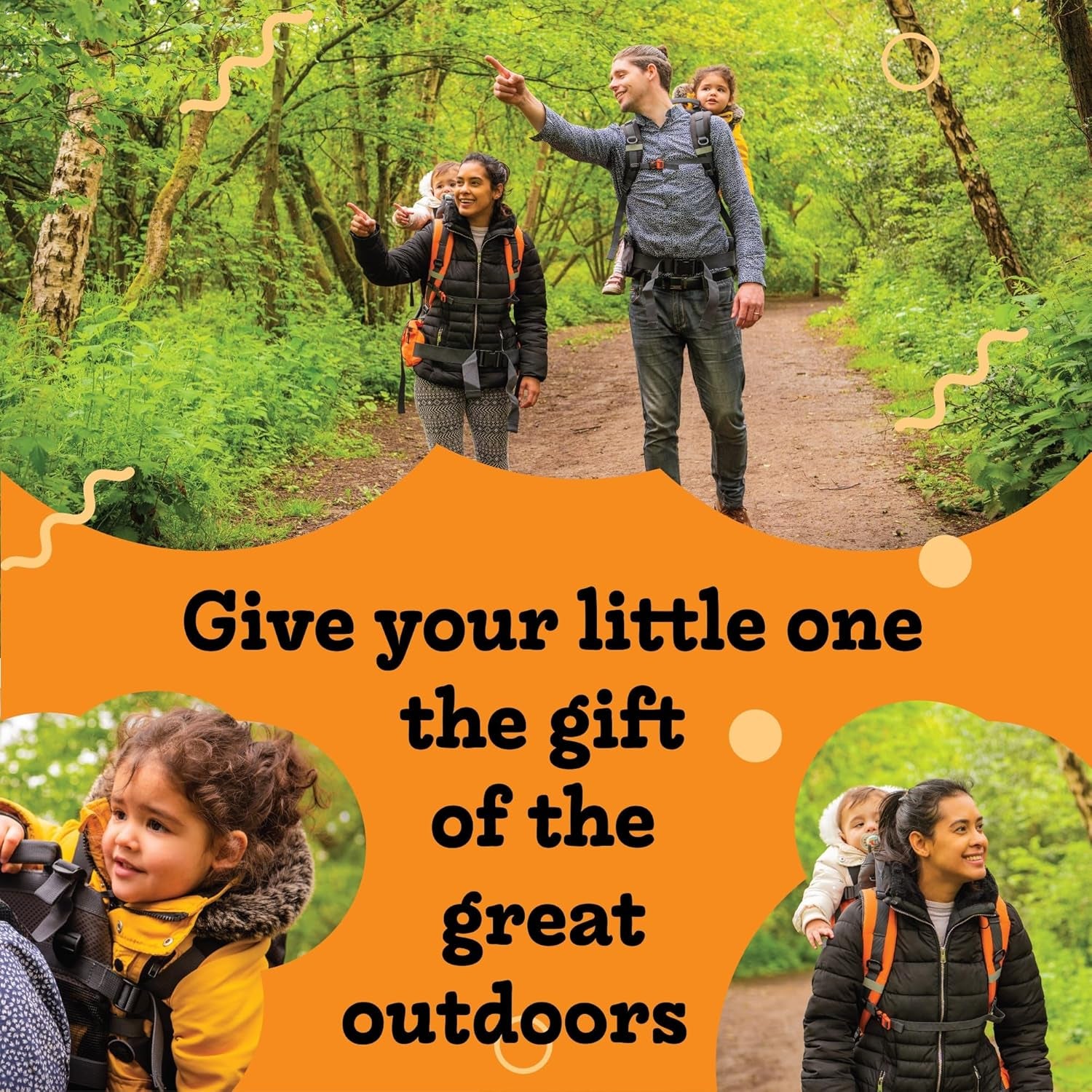 Hiking Baby Carrier Backpack, Comfortable Toddler/Baby Carrier with Diaper Pad, Insulated Pocket, Rain & Sun Hood, Fits Kids Up to 40 lbs