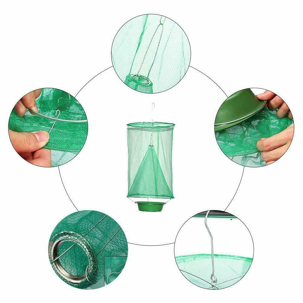 Sgt Motards Ranch Fly Trap Net – Reusable Outdoor Insect Cage, Non-Toxic Fly Control for Horses, Cows, Stables & Farms