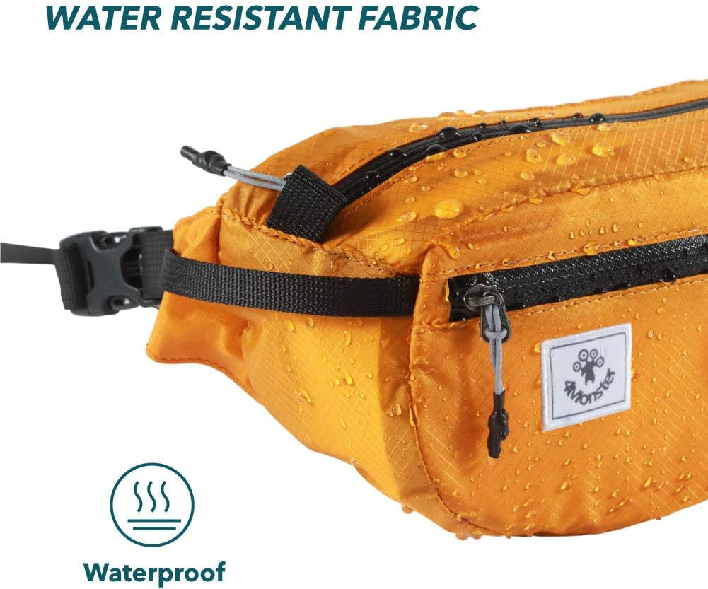 Hiking Waist Packs Portable,Water Resistant Fanny Bag with Adjustable Strap,Lightweight Crossbody Chest Bag Slim Bag