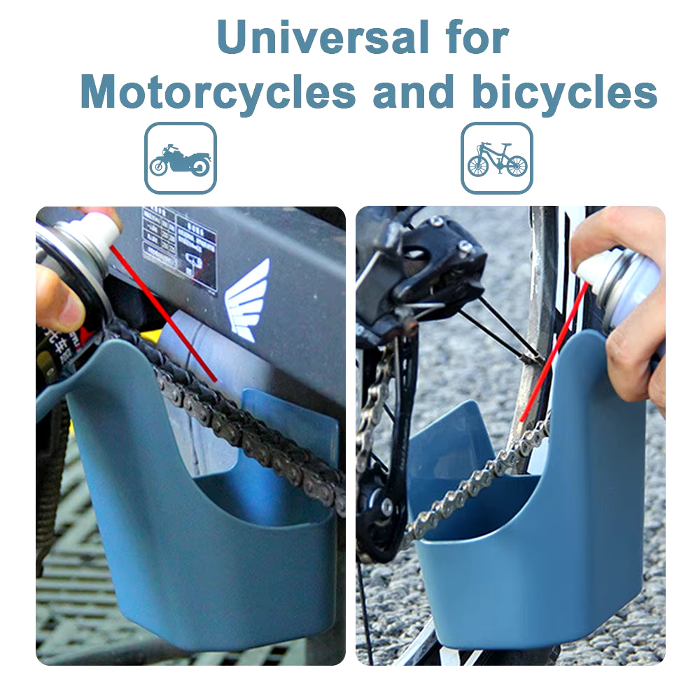 MotoGuard Motorcycle & Bicycle Chain Oil Storage Tool Box with Brush