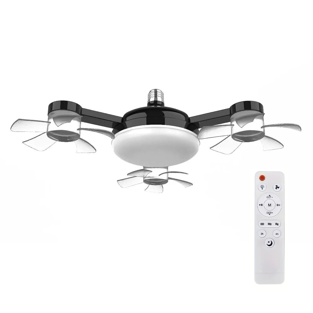 Sgt Motards 2-in-1 Cordless Hanging Fan with LED Lantern – Silent 3-Speed Drone Ceiling Fan, Rechargeable, for Camping, Bedroom, Dining Room, Living Room