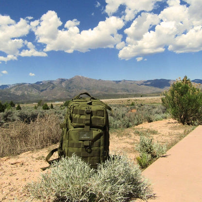 Exos Bravo 34L Military Tactical Backpack – Waterproof Heavy-Duty MOLLE Rucksack, Olive Drab – Hydration & Laptop Compatible for Hiking, Camping, Running, Cycling