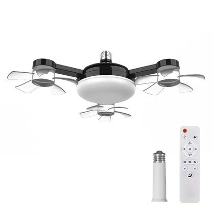 Sgt Motards 2-in-1 Cordless Hanging Fan with LED Lantern – Silent 3-Speed Drone Ceiling Fan, Rechargeable, for Camping, Bedroom, Dining Room, Living Room
