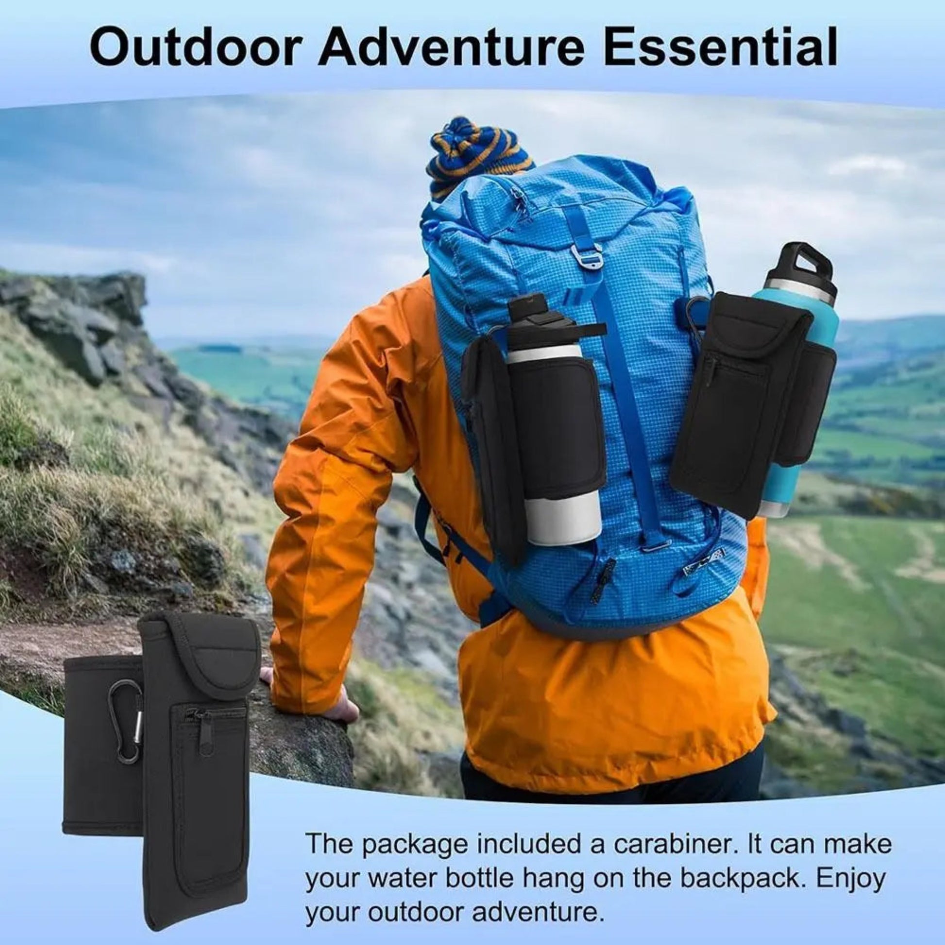AquaMate Magnetic Water Bottle Holder – Universal Fit with Strong Built-In Magnet for Secure Attachment to Metal Surfaces, Gym, Outdoor, & Travel