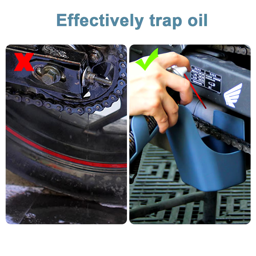 MotoGuard Motorcycle & Bicycle Chain Oil Storage Tool Box with Brush