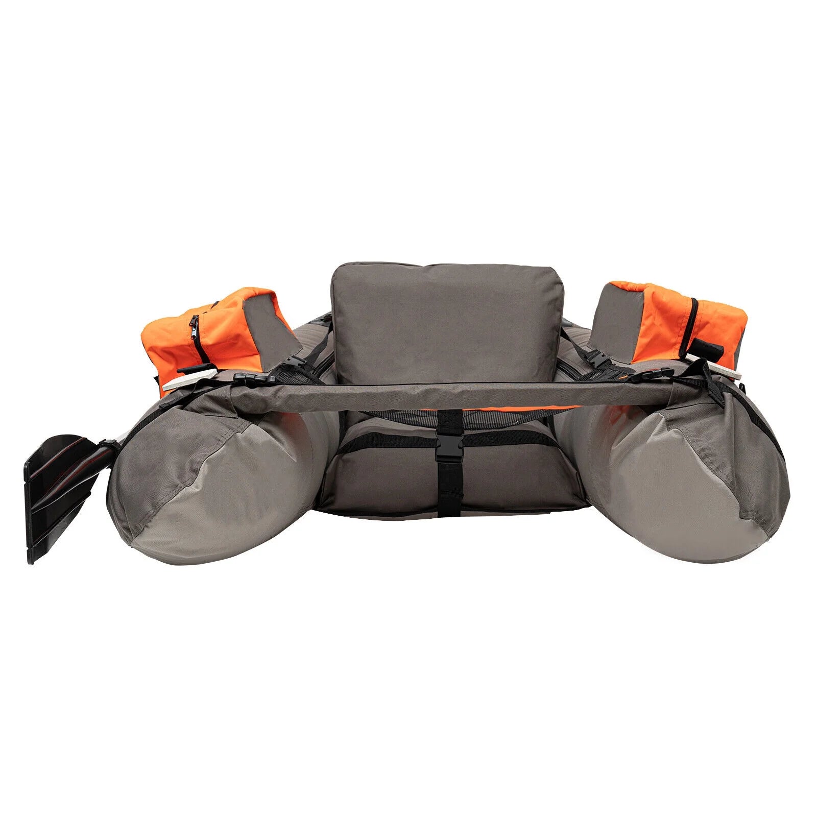 Sgt Motards 5.5ft Portable Inflatable Fishing Boat Raft – 286lb Capacity, Adjustable Backrest (90-180°), Hand Air Pump, Fishing Ruler, for Lakes & Rivers