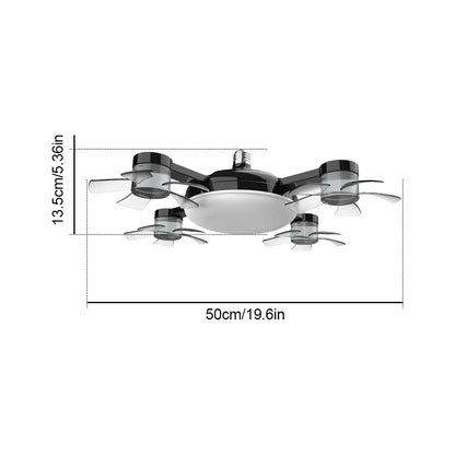Sgt Motards 2-in-1 Cordless Hanging Fan with LED Lantern – Silent 3-Speed Drone Ceiling Fan, Rechargeable, for Camping, Bedroom, Dining Room, Living Room