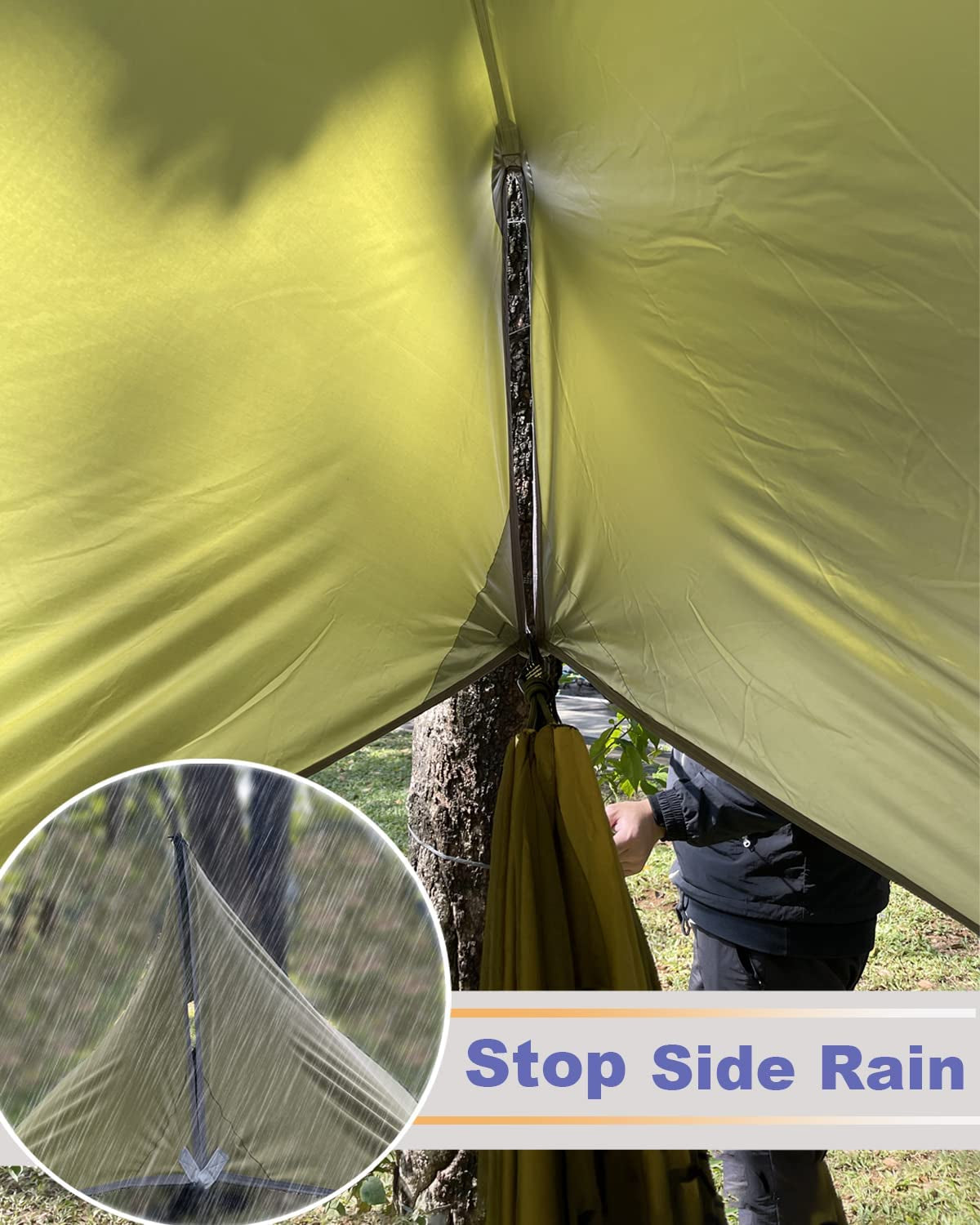 TrailBlaze 2-Person Camping Hammock with Mosquito Net – Portable Single & Double Hammock Tent, 600lbs Capacity, 2x10ft Straps for Hiking, Camping, Survival Travel