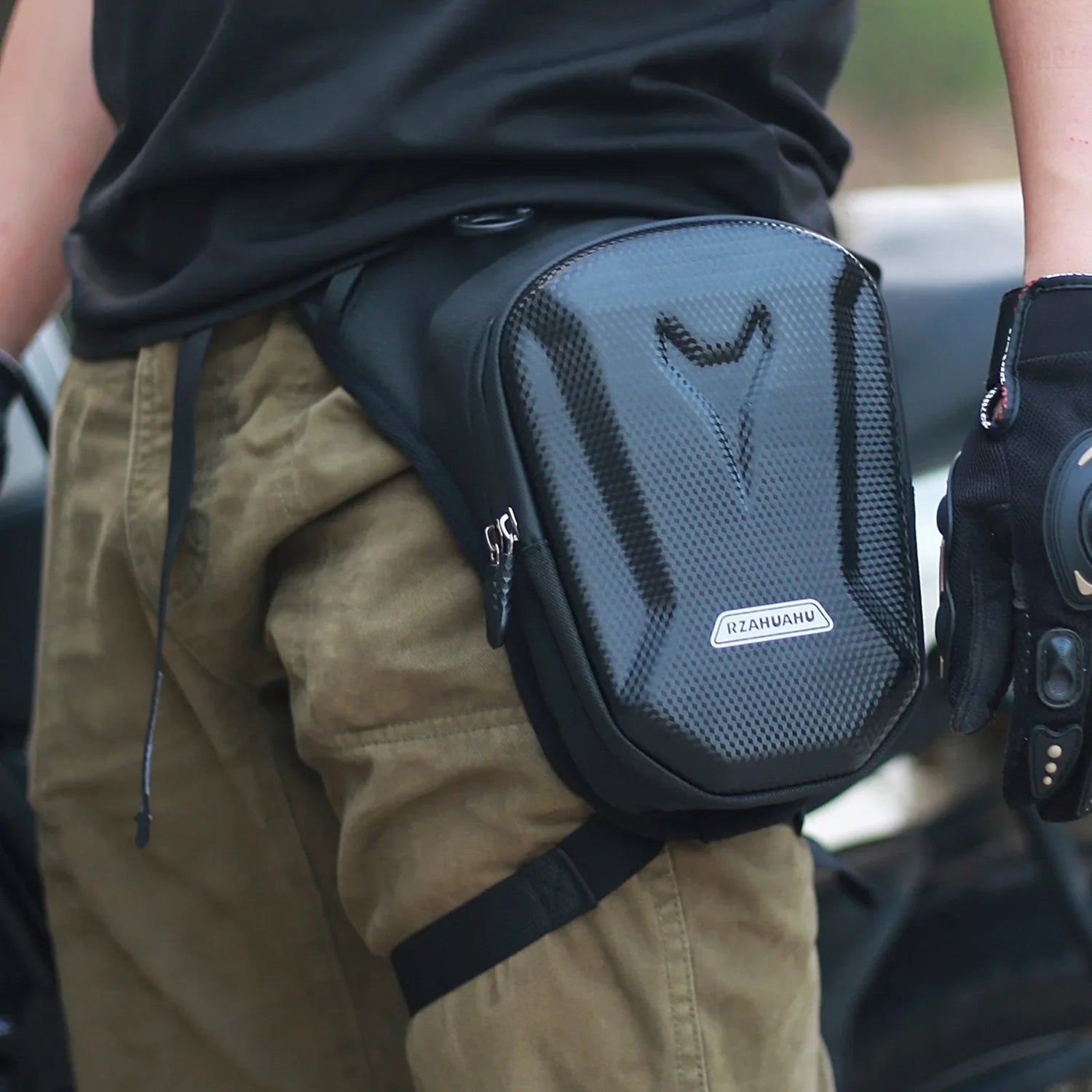 Men's Motorcycle Leg Bag - Waterproof Tactical Waist Bag for Camping, Hiking, Mountaineering, and Travel