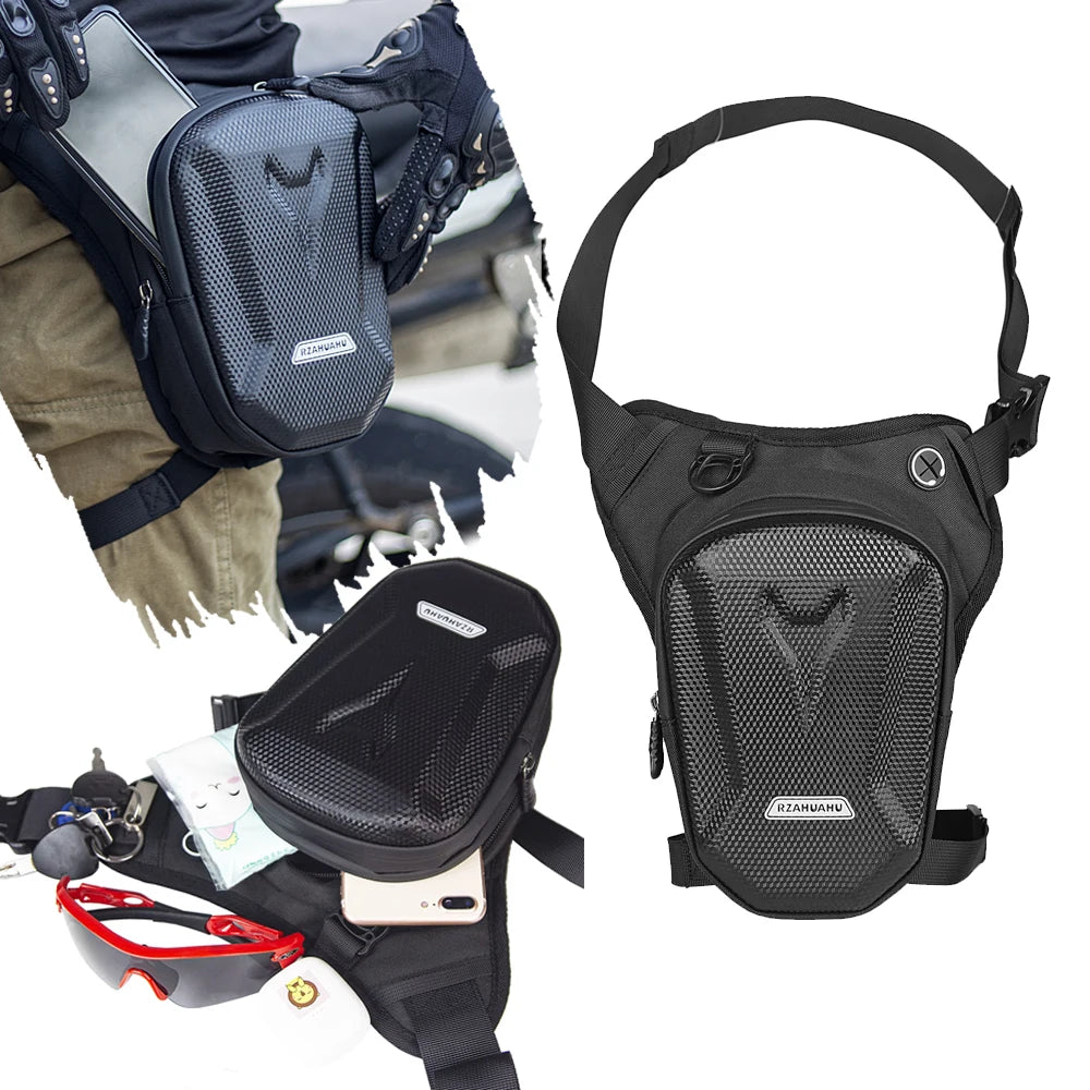 Men's Motorcycle Leg Bag - Waterproof Tactical Waist Bag for Camping, Hiking, Mountaineering, and Travel