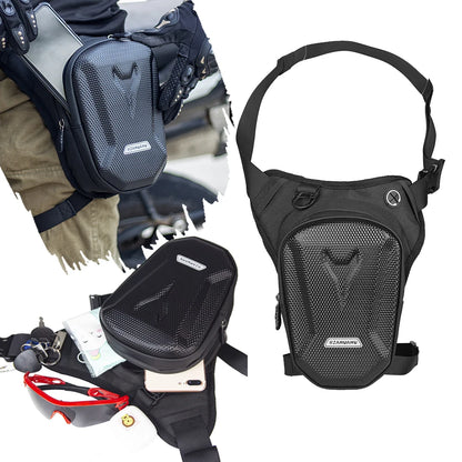 Men's Motorcycle Leg Bag - Waterproof Tactical Waist Bag for Camping, Hiking, Mountaineering, and Travel