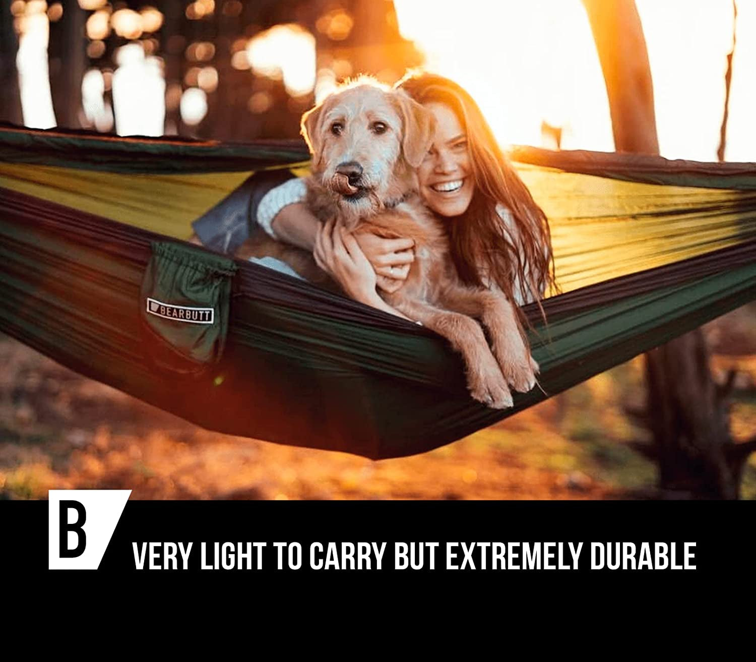TrailBlaze Portable Double Hammock with Mosquito Net & 2x10ft Straps – 600lbs Capacity, Lightweight 2-Person Hammock Tent for Camping, Backpacking, Hiking