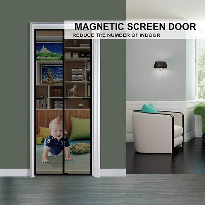 Magnetic Screen Door 40"x83" - Heavy Duty Self-Closing Mesh with Tight Magnetic Seal, Hands-Free, Pet & Kid Friendly, Fits Doors Up to 38"x82"