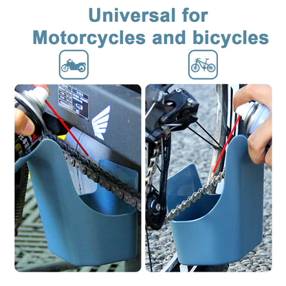 MotoGuard Motorcycle & Bicycle Chain Oil Storage Tool Box with Brush