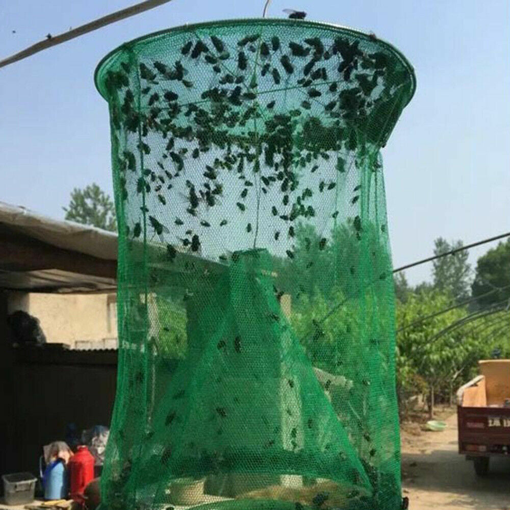 Sgt Motards Ranch Fly Trap Net – Reusable Outdoor Insect Cage, Non-Toxic Fly Control for Horses, Cows, Stables & Farms